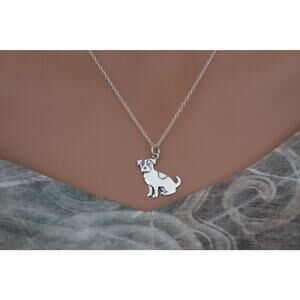 Sterling Silver Jack Russell Terrier Dog Charm Necklace